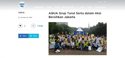 contoh community relations aqua